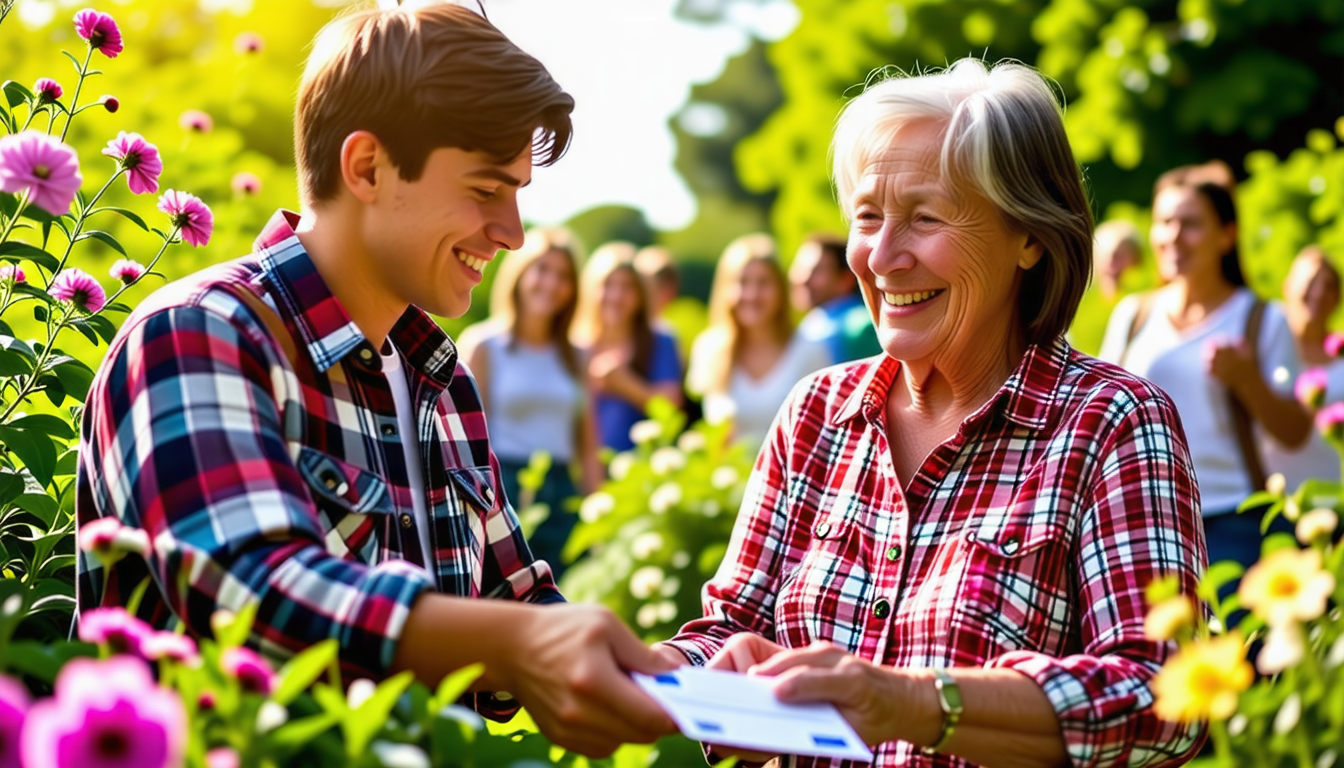 découvrez l'incroyable histoire d'un élève au grand cœur qui, par son initiative remarquable, a réussi à collecter 770 000 € pour aider une retraitée à entretenir son jardin. un véritable élan de solidarité qui inspire et touche profondément !